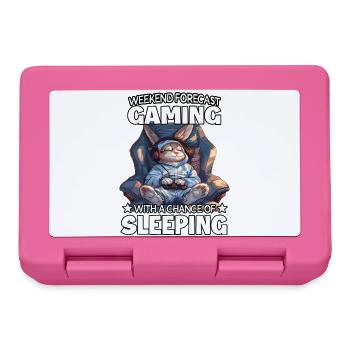Wochenend Gaming: Schlafender Hase - Brotdose - Pink - Vorne
