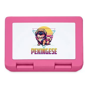 Pekingese - Peke Dog Mom Dad Lap Dog Lion Dog - Lunchbox - pink - Front