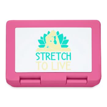 Yoga Stretch To Live Funny Yoga - Lunchbox - pink - Front