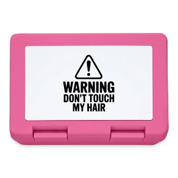 Warning Don't Touch My Hair - Lunchbox - pink - Front
