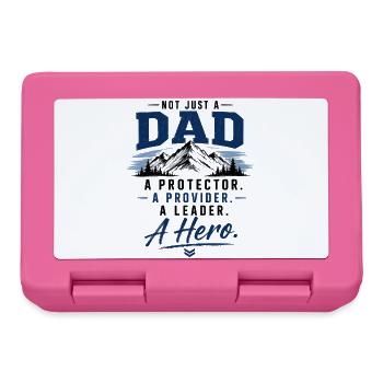 Dad Hero: Protector and Provider - Lunchbox - pink - Front