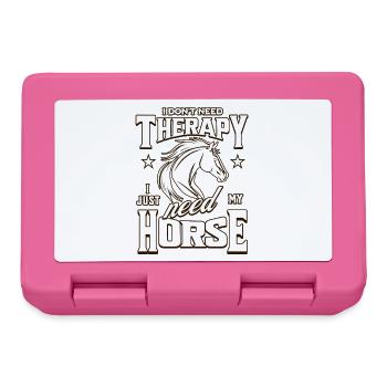 Horse Therapy Gift - Lunchbox - pink - Front