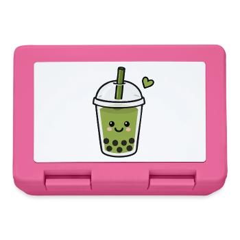 Süßer Kawaii Matcha Boba Tee - Brotdose - Pink - Vorne