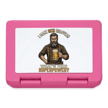 I Make Beer Disappear Craft Beer - Lunchbox - pink - Front