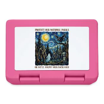 Cryptid Van Gogh Protect Our National Parks - Lunchbox - pink - Front
