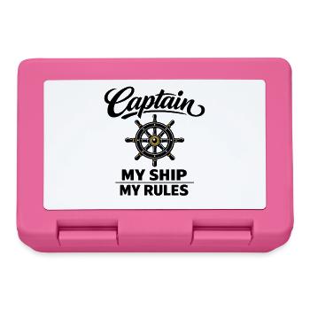 Nautical steering wheel for captains and sailors - Lunchbox - pink - Front