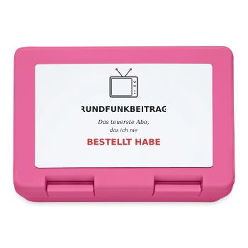 Rundfrunkbeitrag das teuerste Abo - Brotdose - Pink - Vorne