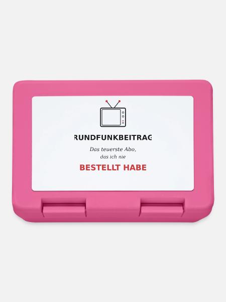 Rundfrunkbeitrag das teuerste Abo - Brotdose - Pink
