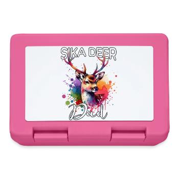 Papa de cerfs sika - Boîte à goûter - rose - Devant