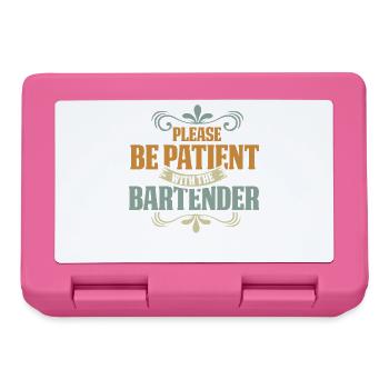 waiter bartender bartender bartender barchef - Lunchbox - pink - Front