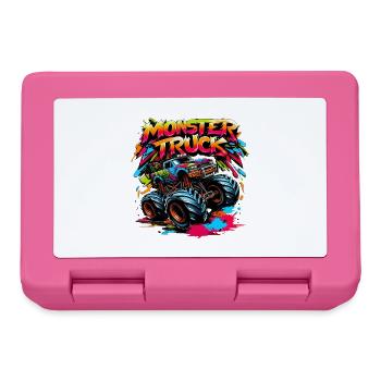 Colorful Monster Truck Graffiti Style - Lunchbox - pink - Front