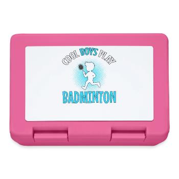 Badminton Players Cool Boys Play Badminton Boys - Lunchbox - pink - Front