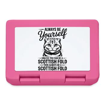 Schottische Faltohrkatze Scottish Fold Geschenk - Brotdose - Pink - Vorne