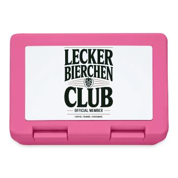 Lecker Bierchen Club Bier Spruch JGA Malle Bier - Brotdose - Pink - Vorne