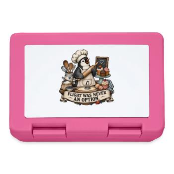 Humour de Penguin Baker Blague Baker - Boîte à goûter - rose - Devant