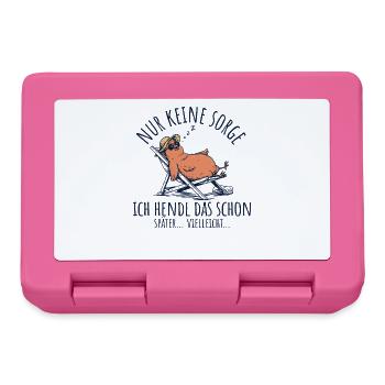 Ich Hendl Das Schon Später Vielleicht Huhn Spruch - Brotdose - Pink - Vorne
