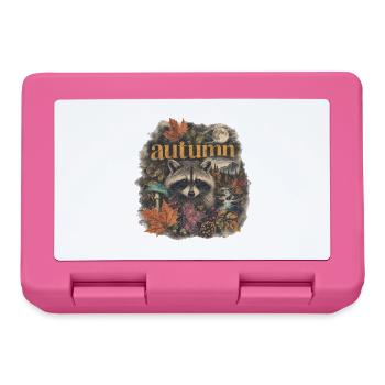 Tee de la forêt de ratons laveurs d’automne - Boîte à goûter - rose - Devant