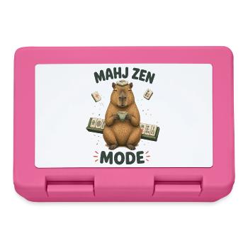 Mahjong Mahj Zen Mode Capybara - Lunchbox - pink - Front