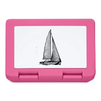 Sailboat Sketch - Lunchbox - pink - Front