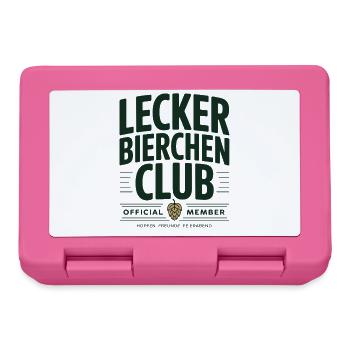 Lecker Bierchen Club Bier Spruch JGA Malle Bier - Brotdose - Pink - Vorne
