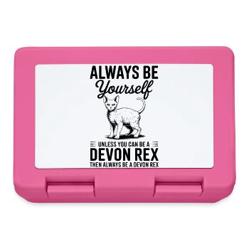 Devon Rex Spruch Katze Lustiges Devon Rex Geschenk - Brotdose - Pink - Vorne