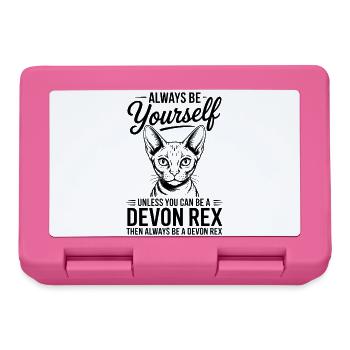 Devon Rex Spruch Katze Lustiges Devon Rex Geschenk - Brotdose - Pink - Vorne