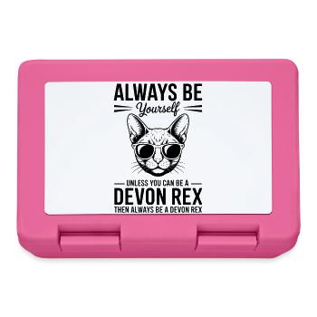 Devon Rex Spruch Katze Lustiges Devon Rex Geschenk - Brotdose - Pink - Vorne