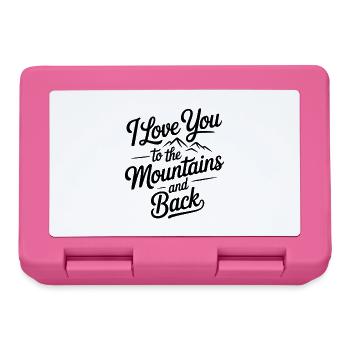 Ich liebe dich bis in die Berge und zurück - Brotdose - Pink - Vorne