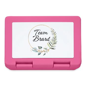 Team Braut Eukalyptus Kranz - Brotdose - Pink - Vorne
