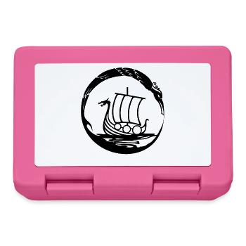 Celtic Irland Wikinger Keltisch Knoten Schiff - Brotdose - Pink - Vorne
