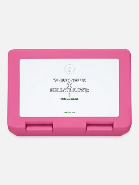 While (Coffee) Simulate Flow · helle Kleidung - Brotdose - Pink
