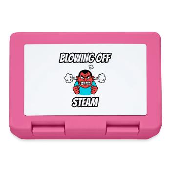 Dampf ablassen – Witzige buchstäbliche Idiom-Zeichentrickserie - Brotdose - Pink - Vorne