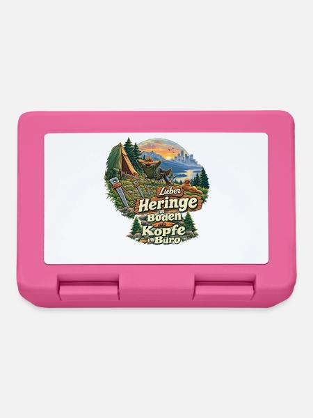 Lieber Heringe im Boden als Köpfe im Büro - Brotdose - Pink