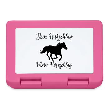 reiten Pferd Lieben Reiterin Pferde Pferdesprüche  - Brotdose - Pink - Vorne