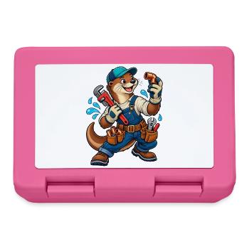 Klempner Handwerk / Handwerker - Brotdose - Pink - Vorne