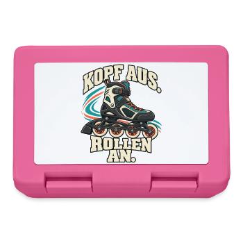 Inline Skating – Kopf aus. Rollen an. - Brotdose - Pink - Vorne