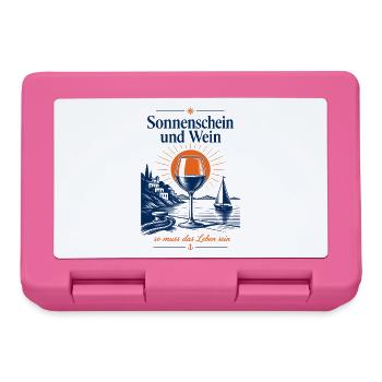 Wein Sonnenschein Und Wein Rotwein - Brotdose - Pink - Vorne