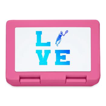 Geschenkidee für einen Tennis mit Tennis - Brotdose - Pink - Vorne
