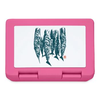Schlafende Wale, Maori Wellen Tattoos - Brotdose - Pink - Vorne