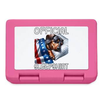 Dackel US Schlafshirt - Brotdose - Pink - Vorne