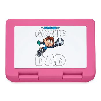 Proud Goalie Dad Stolzer Torwart Papa Fußball - Brotdose - Pink - Vorne