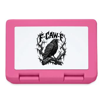F-CAW-F Gothic Raven Dark Humor Crow - Brotdose - Pink - Vorne