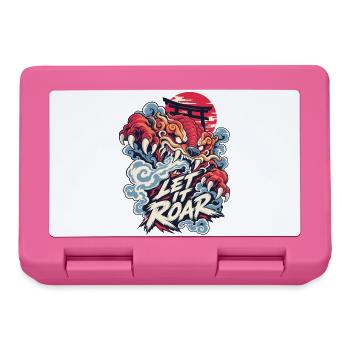 Let It Roar: Drachen und Torii - Brotdose - Pink - Vorne