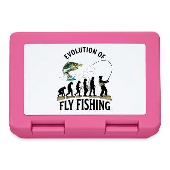 Evolution Fliegenfischerhumor - Brotdose - Pink - Vorne