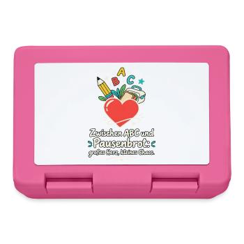 Grundschullehrer Lehrerhumor Schulanfang Herz - Brotdose - Pink - Vorne