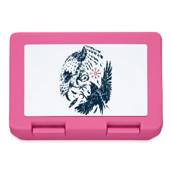 Nordische Mythologie Eule & Rabe - Brotdose - Pink - Vorne