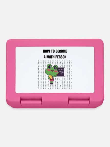 Wie man ein Mathe-Mensch wird - Brotdose - Pink