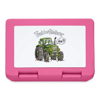 Traktorflüsterer Landwirt Trecker Bauernhof Humor - Brotdose - Pink - Vorne