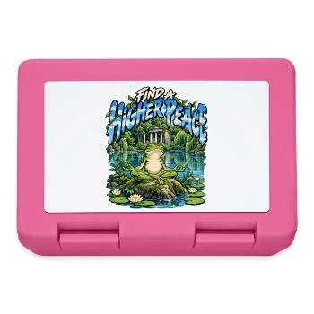 Find a Higher Peace – Meditativer Frosch - Brotdose - Pink - Vorne