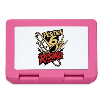 Posaune Position 6 oder Risiko für Posaunisten - Brotdose - Pink - Vorne